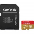 Карта памяти Sandisk Extreme microSDXC 64Gb Class 10 UHS-I U3 (90/40 MB/s) + ADP Карта памяти Sandisk Extreme microSDXC 64Gb Class 10 UHS-I U3 (90/40 MB/s) + ADP