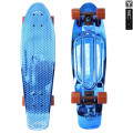 Y-Scoo Big Fishskateboard Metallic 27" - скейтборд с сумкой Blue-brown