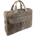 Портфель на молнии WENGER "ARIZONA", коричневый, мягкая кожа, 55x11x40 см, W23-10Br