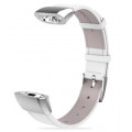 Кожаный ремешок для браслета Mijobs для Huawei Honor Band 2/Pro/B29/B19, белый
