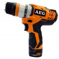 Аккумуляторная дрель AEG BBS 12C2 Li-202C-KIT1 12В 2x2.0Ач LiION 10мм 0-400/0-1500об/мин 32Нм кейс +угл.нас.