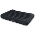 Intex Кровать Pillow Rest Classic с подголовником, флок со встроенным насосом 66780