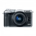 Беззеркальный фотоаппарат Canon EOS M6 kit EF-M 15-45mm f/3.5-6.3 IS STM серебро Беззеркальный фотоаппарат Canon EOS M6 kit EF-M 15-45mm f/3.5-6.3 IS STM серебро