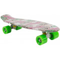 Leader Kids S-2206W - скейтборд Floral skull с принтом