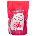 Силикагелевый наполнитель For Cats с ароматом клубники, 4 л