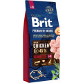 Корм для пожилых собак крупных и гигантских пород Brit Premium by Nature Senior L+ XL, курица, 15 кг