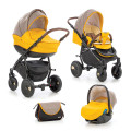 Tutis Zippy Orbit - коляска 3 в 1 бежевое желтыйтерракотовый кант