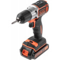 Дрель-шуруповерт BLACK & DECKER BDCDD186KB-QW 18В, 0-360/0-1400 об/мин, 2 Li-Ion акк. 1.5Ач, кейс