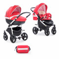 Tutis Zippy To-To - коляска 2 в 1 на белой раме красное молочный Tutis Zippy To-To - коляска 2 в 1 на белой раме красное молочный