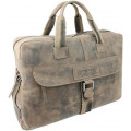Портфель на молнии WENGER "STONEHIDE", коричневый, кожа, 55х11x40 см , W16-07