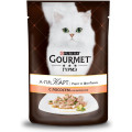 Консервы для кошек Gourmet A la Carte, кусочки в подливе лосось с овощами, 85г*24 шт.