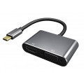 Адаптер Bakeey Type-C USB-C с 4K HD-дисплеем + VGA 1080p, выход для смартфона, планшетного ноутбука MacBook, iPad Pro 2018