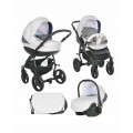 Tutis Mimi Plus - коляска 3 в 1 бежево-сине-орнамент Tutis Mimi Plus - коляска 3 в 1 бежево-сине-орнамент