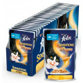 Консервы для кошек Felix Sensations, кусочки в удивительном соусе с треской и томатами, 85г*24 шт.