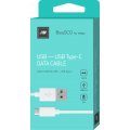Дата-кабель BoraSCO USB - Type C, 2А 1м, белый
