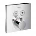 Внешняя часть встр. душевая стойка терма на 2 выхода Hansgrohe Select хром 15763000