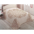 Плед Karna Asia Велюр жаккард 220x240 кофейный
