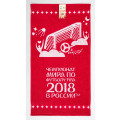 Полотенце махровое FIFA Чемпионат 2 70х130 красный гранат и белый