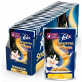 Консервы для кошек Felix Sensations, кусочки в удивительном соусе с уткой и морковью, 85г*24 шт.