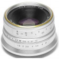Объектив 7Artisans 25mm F1.8 Sony E серебро