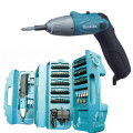 Аккумуляторная отвертка MAKITA 6723DW 4.8В 0.6Ач 6.35мм 0-230об/мин 4.5Нм кейс + набор 80пр.