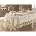 Комплект скатерть Finezza Isabelle 170x240 с гипюром и с раннером 70х220 кремовый