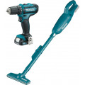 Набор MAKITA CLX213X1 дрель-шуруповерт DF331DWYE + пылесос ак CI106FDZ кор.
