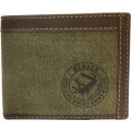 Портмоне WENGER Canvas Hunter, хаки, воловья кожа/ткань, 11×3×9 см, W19-06GREEN
