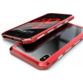 Защитный чехол с закаленным стеклом для iPhone X/XS, красный
