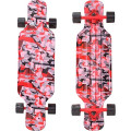 Y-Scoo Longboard Shark TIR 31" - скейтборд с сумкой CHAOS Red-black