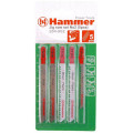 Набор пилок для лобзика Hammer Flex 204-902 JG WD-PL набор No2 дерево\пластик 3 вида, 5шт.