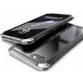 Защитный чехол с закаленным стеклом для iPhone 7/8, черно-серебристый