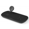 Беспроводное зарядное устройство Deppa 3 в1 (для смартфонов, Galaxy Watch, Galaxy Buds), 17,5W, черный