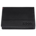 Держатель для карт Zippo с защитой от сканирования RFID, цвет чёрный, натуральная кожа, 10,5×1,5×7,5