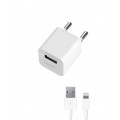 СЗУ USB 1А, дата-кабель 8-pin для Apple, белый, Ultra, Deppa СЗУ USB 1А, дата-кабель 8-pin для Apple, белый, Ultra, Deppa