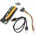 PCI - E 1X на 16X + удлинитель USB 3.0, черно-желтый