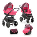 Tutis Zippy Orbit - коляска 3 в 1 бордовыйрозовыйбелый кант