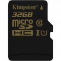 Карта памяти Kingston microSDHC 32Gb Class 10 UHS-I U1 (90/45/Mb/s) без адаптера Карта памяти Kingston microSDHC 32Gb Class 10 UHS-I U1 (90/45/Mb/s) без адаптера