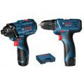 Набор BOSCH гайковерт GDR120-LI + дрель GSR 120-LI (0.601.9F0.002) зу 2х1.5Ач