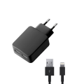 СЗУ 2 USB 3.4А, дата-кабель 8-pin для Apple (MFI), черный, Ultra, Deppa СЗУ 2 USB 3.4А, дата-кабель 8-pin для Apple (MFI), черный, Ultra, Deppa