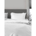 Постельное белье GoodNight Страйп-сатин 1,5 сп. (с нав. 50х70) белый