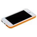 Бампер для iPhone 5 белый с оранжевой полосой Бампер для iPhone 5 белый с оранжевой полосой