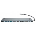 Адаптер Baseus USB Type-C с 3хUSB 3.0 / порт PD Type-C / 2x4K HD-интерфейса дисплея / 2х картридер / mini-jack / VGA / RJ45