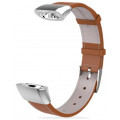 Кожаный ремешок для браслета Mijobs для Huawei Honor Band 2/Pro/B29/B19, коричневый