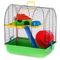 Клетка InterZoo G-004 GRIMM II COLOR + PLASTIC (360х240х380мм) для грызунов прут цветной