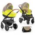 Tutis Zippy Orbit - коляска 2 в 1 бежевое лаймбелый кант Tutis Zippy Orbit - коляска 2 в 1 бежевое лаймбелый кант
