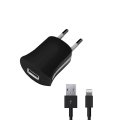 СЗУ USB 1А, дата-кабель с разъемом 8-pin для Apple (MFI), черный, Ultra, Deppa СЗУ USB 1А, дата-кабель с разъемом 8-pin для Apple (MFI), черный, Ultra, Deppa