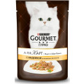 Консервы для кошек Gourmet A la Carte, кусочки в подливе индейка с овощами, 85г*24 шт.