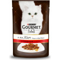 Консервы для кошек Gourmet A la Carte, кусочки в подливе говядина с овощами, 85г*24 шт.
