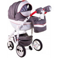 Adamex Monte Carbon - коляска 3 в 1 серо-белый D31/а.к.F-3